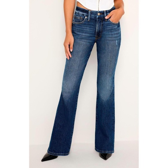 Good American Denim - Good American Dark Blue Bootcut Jeans